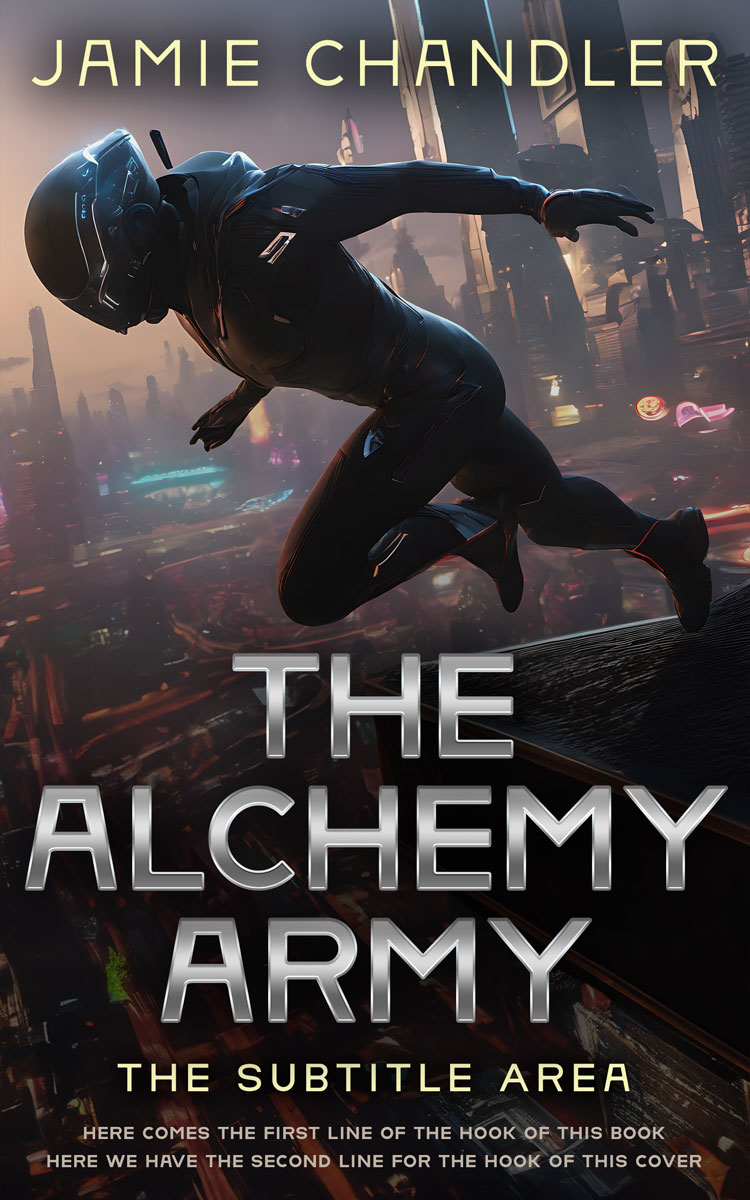 2D view of Premade Science Fiction Book Cover - Thunder