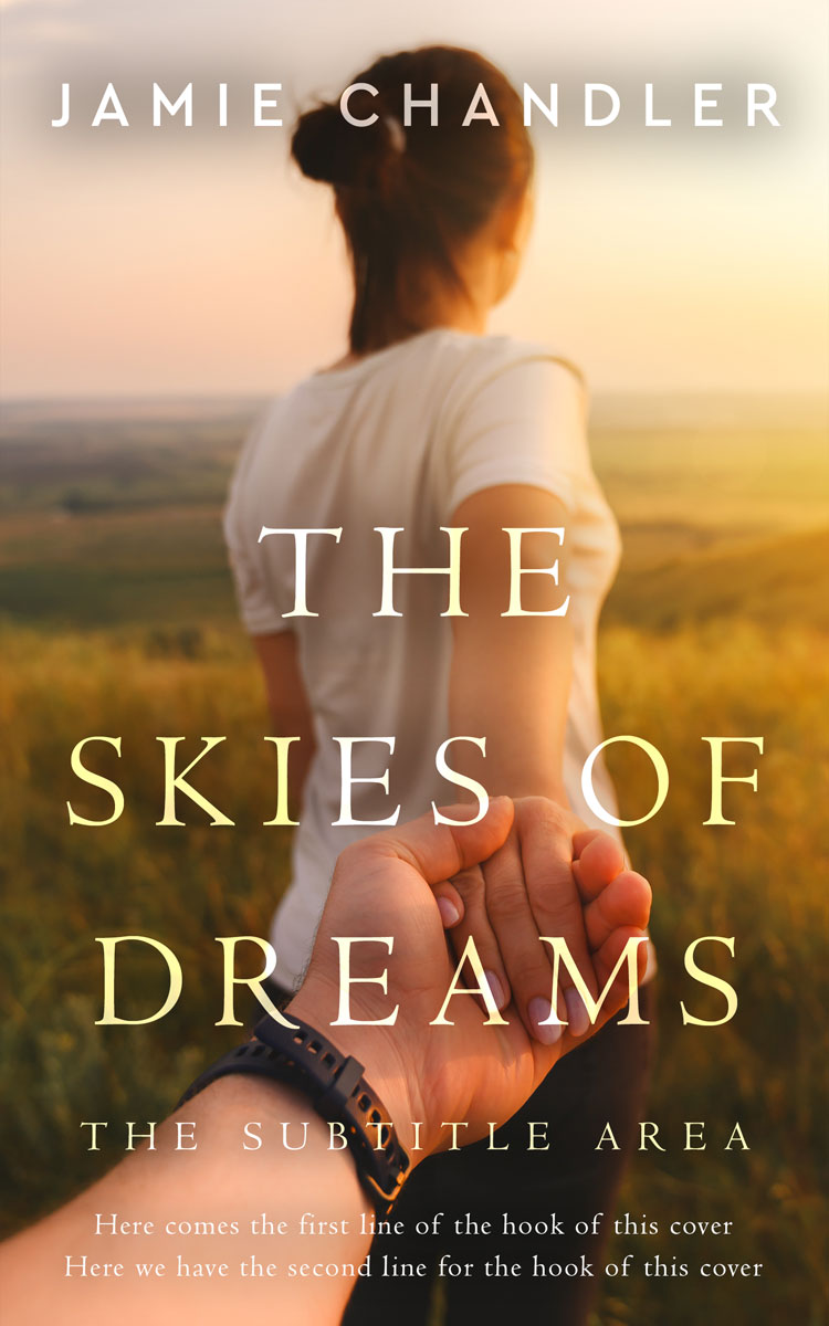 2D view of Premade Romance Book Cover - Tan