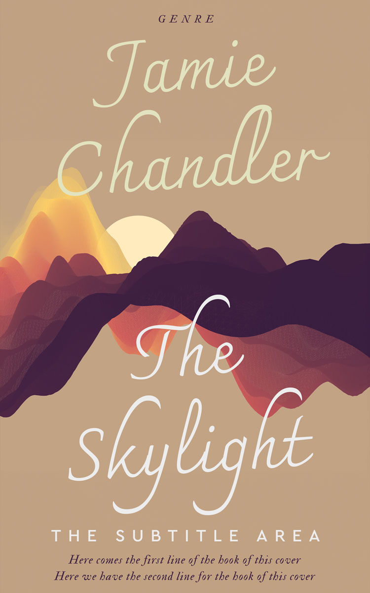 2D view of Premade Abstract Book Cover - Indian Khaki