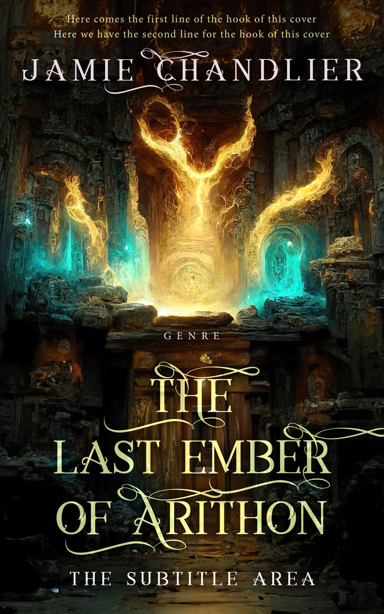 2D view of Premade Fantasy Book Cover - Rangoon Green