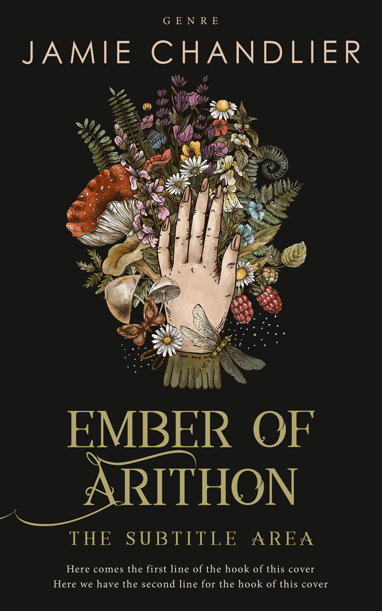 2D view of Cod Gray #31205 - Premade Poetry Book Cover