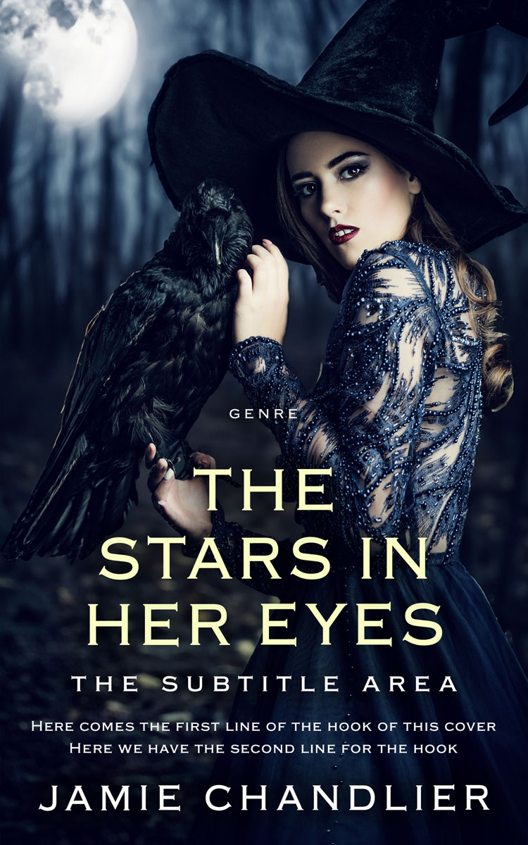 2D view of Ebony #31233 - Premade Fantasy Book Cover