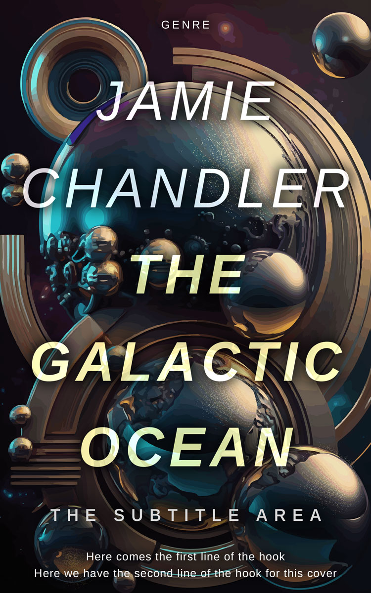 2D view of Premade Science Fiction Book Cover - Shark