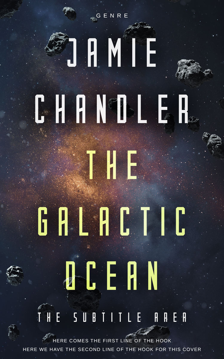 2D view of Charade #31415 - Premade Science Fiction Book Cover