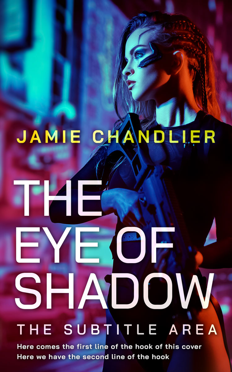 2D view of Premade Science Fiction Book Cover - Ebony