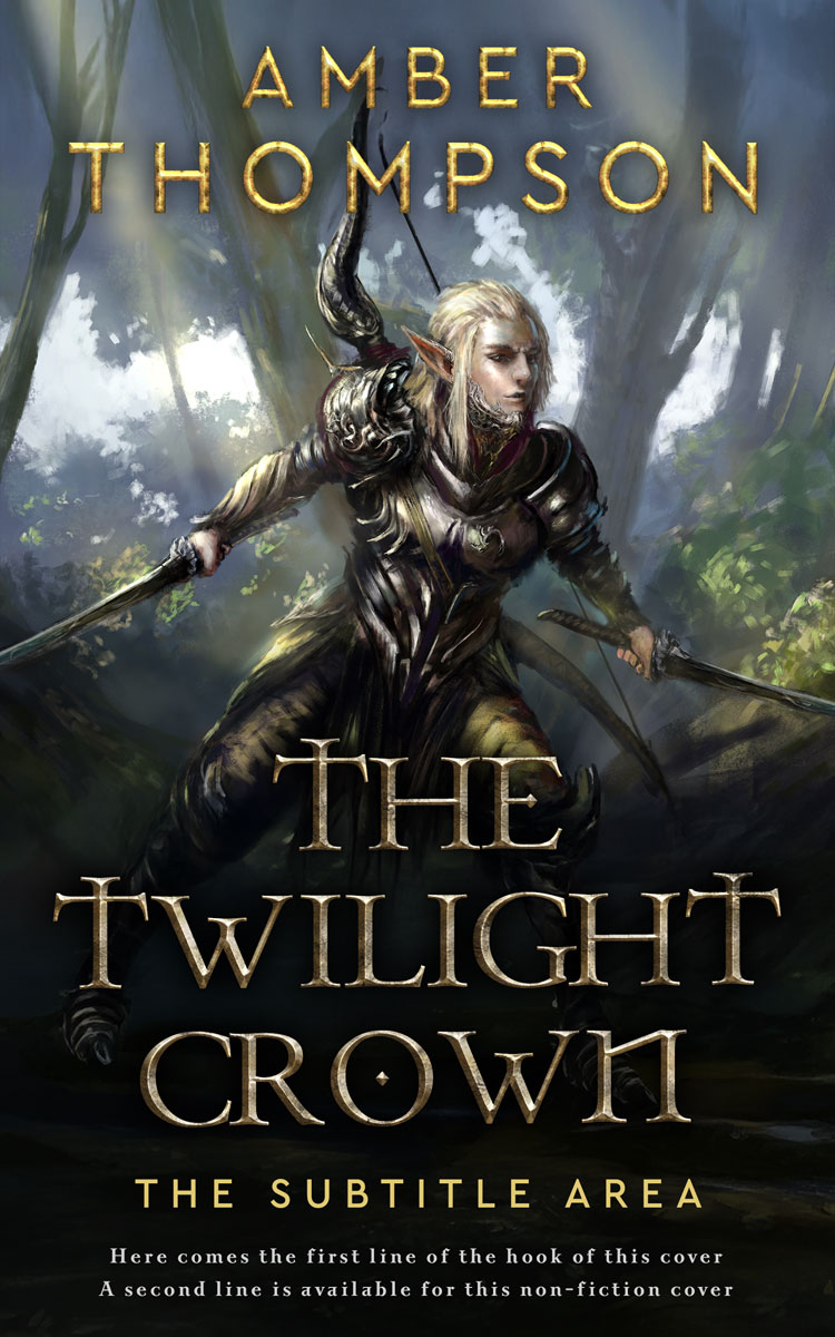 2D view of Premade Fantasy Book Cover - Outer Space