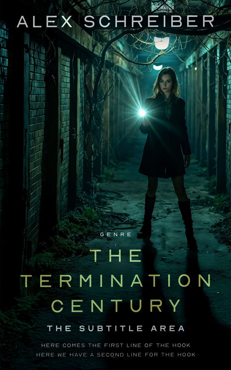 2D view of Premade Mystery & Thriller & Suspense Book Cover - Black Bean