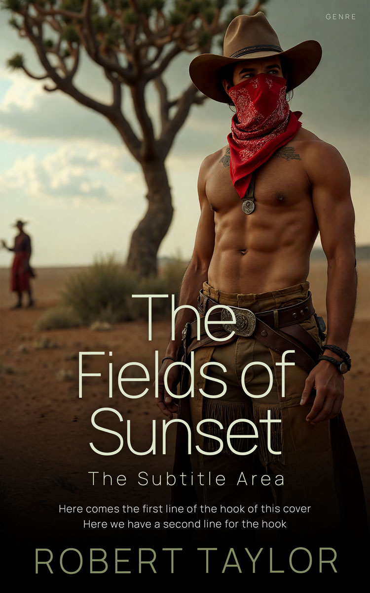 3D mockup of Eternity #34096 - Premade Western Book Cover | BookCoverZone