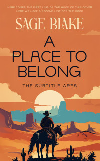 2D view of Premade Western Book Cover - Raw Sienna