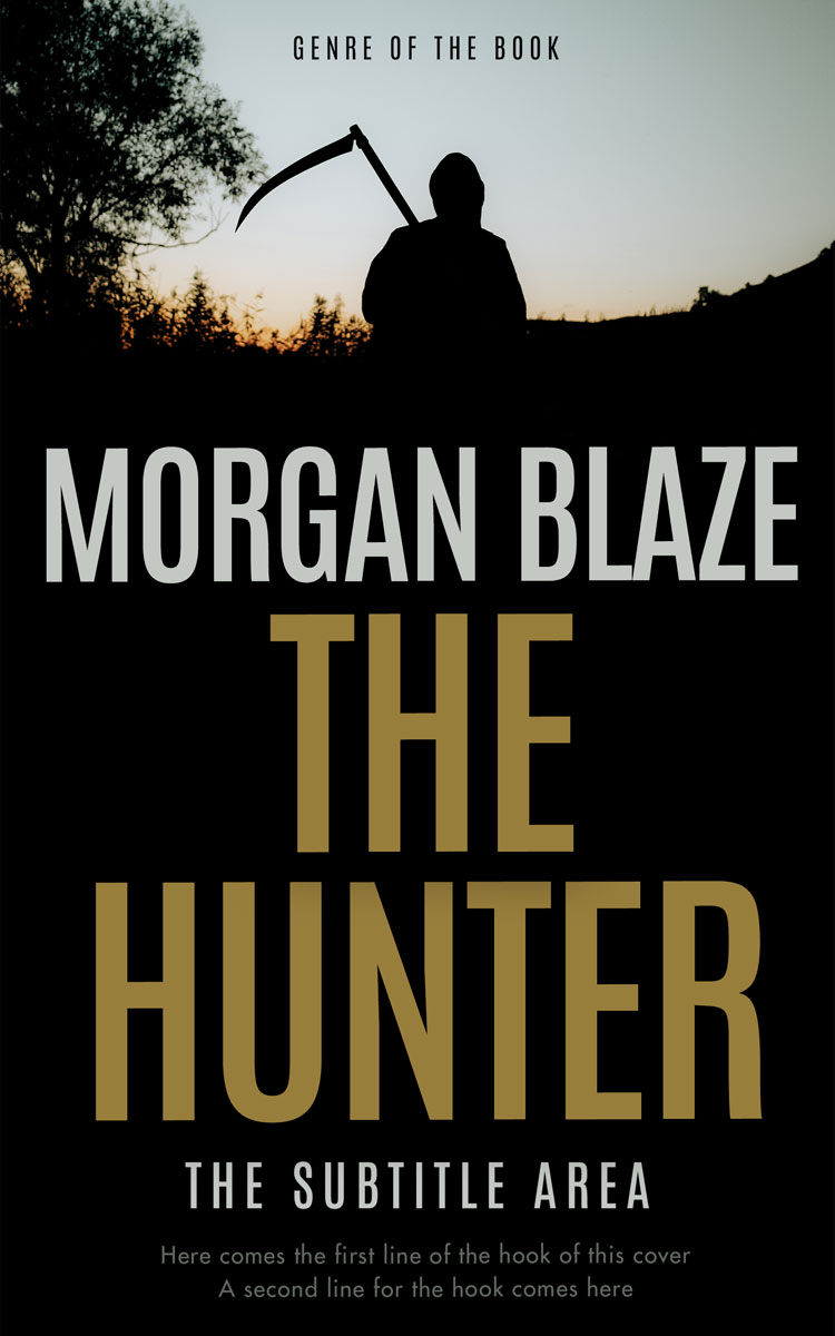 2D view of Premade Horror Book Cover - Taupe Gray