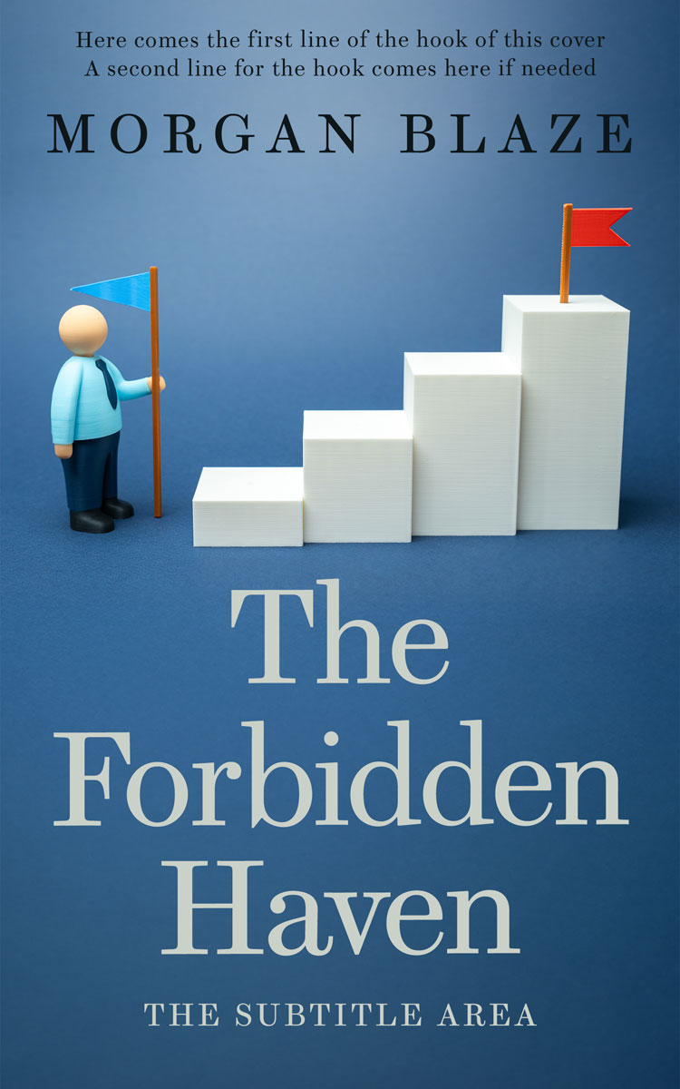 2D view of Premade Business Book Cover - Kashmir Blue