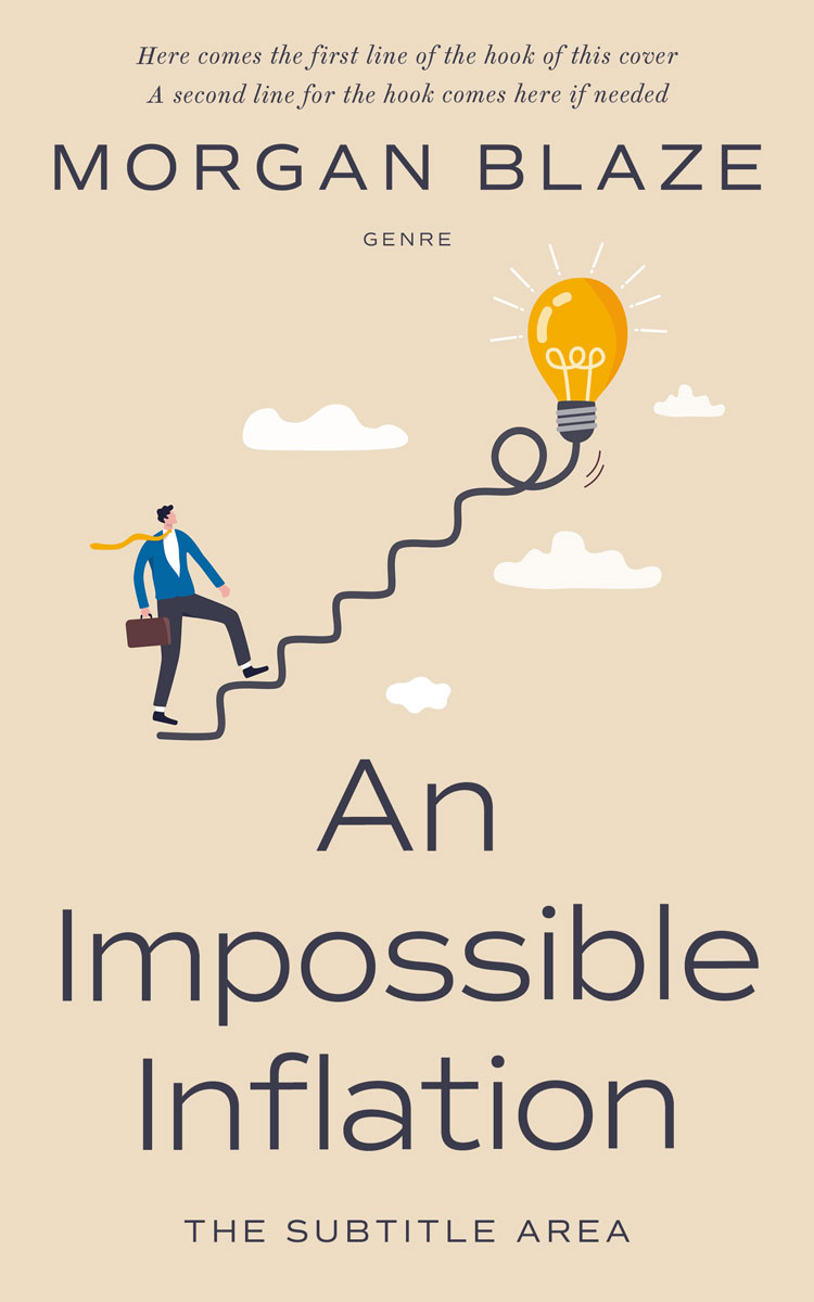 2D view of Premade Business Book Cover - Double Spanish White