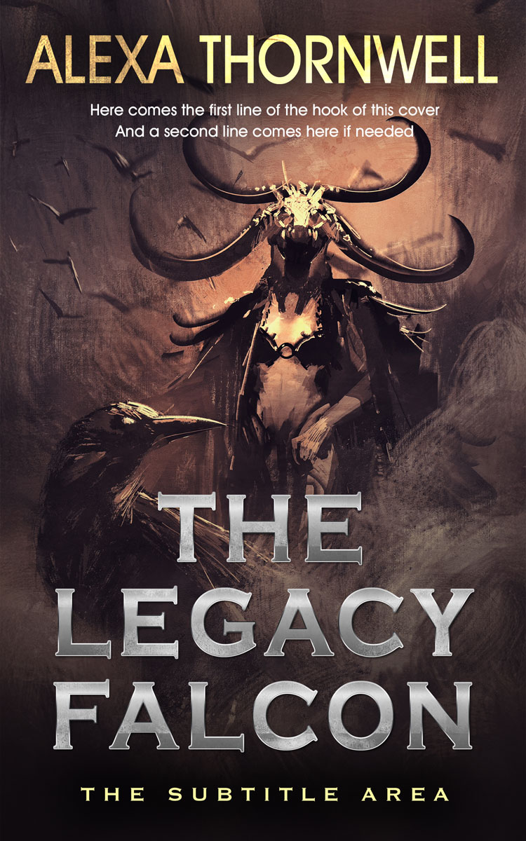 2D view of Premade Fantasy Book Cover - Thunder