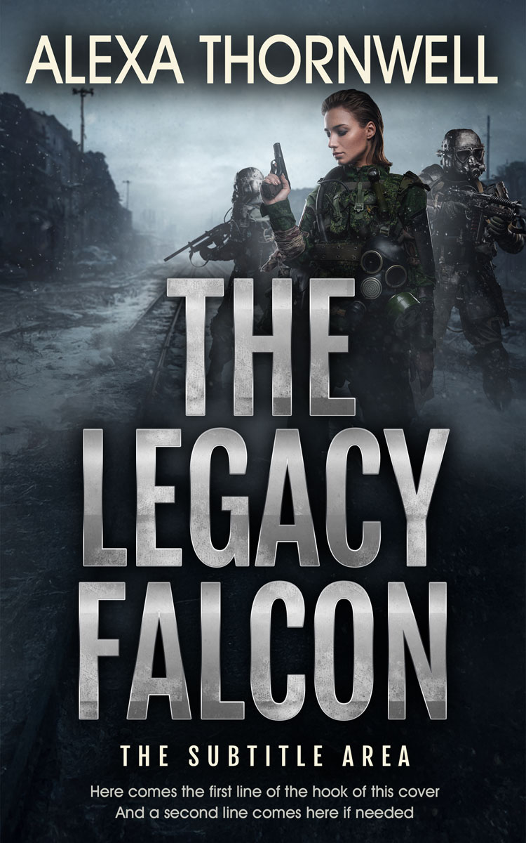 2D view of Custom & Premade Apocalyptica Book Cover - Shark #35956 | BookCoverZone*