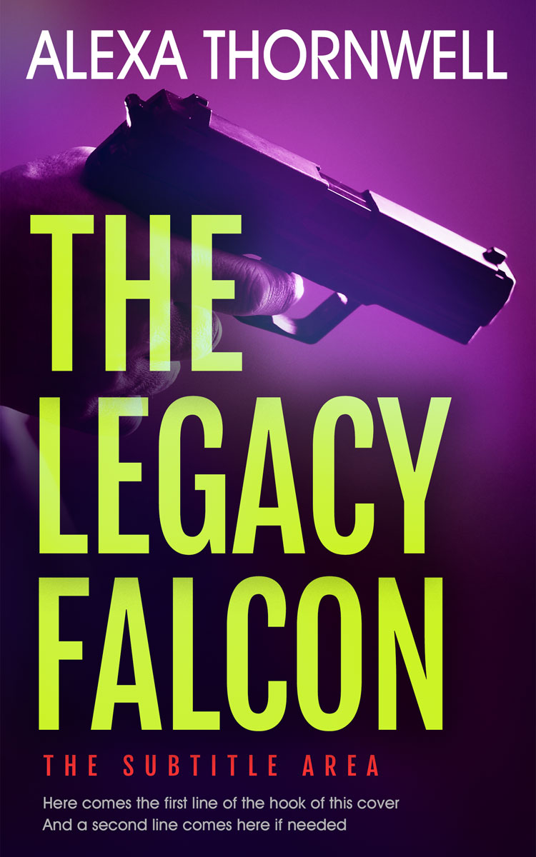 2D view of Premade Mystery & Thriller & Suspense Book Cover - Yellow Green