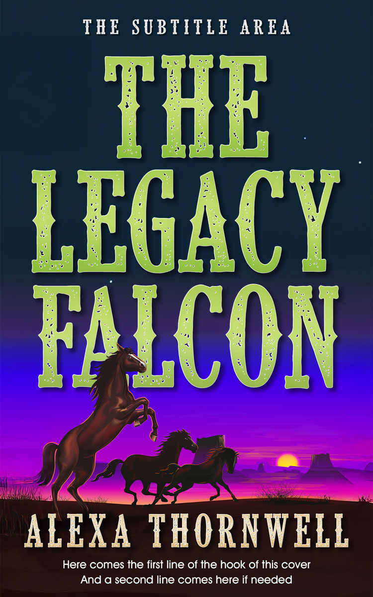 2D view of Custom & Premade Western Book Cover - Mongoose #36002 | BookCoverZone*