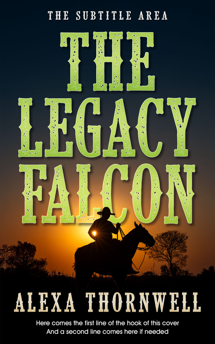 2D view of Custom & Premade Western Book Cover - Celery #36003 | BookCoverZone*