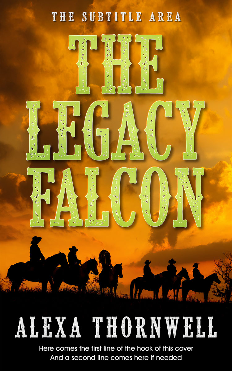 2D view of Custom & Premade Western Book Cover - Mai Tai #36004 | BookCoverZone*