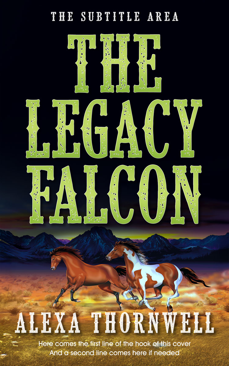 2D view of Custom & Premade Western Book Cover - Gimblet #36005 | BookCoverZone*