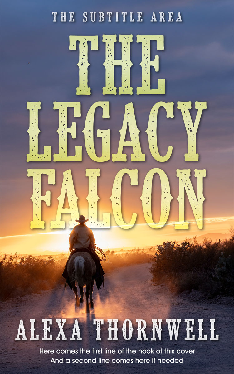 2D view of Custom & Premade Western Book Cover - Scarpa Flow #36008 | BookCoverZone*