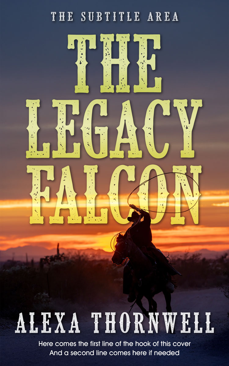 2D view of Custom & Premade Western Book Cover - Tuna #36009 | BookCoverZone*