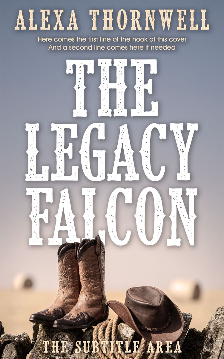 2D view of Custom & Premade Western Book Cover - Manatee #36012 | BookCoverZone*