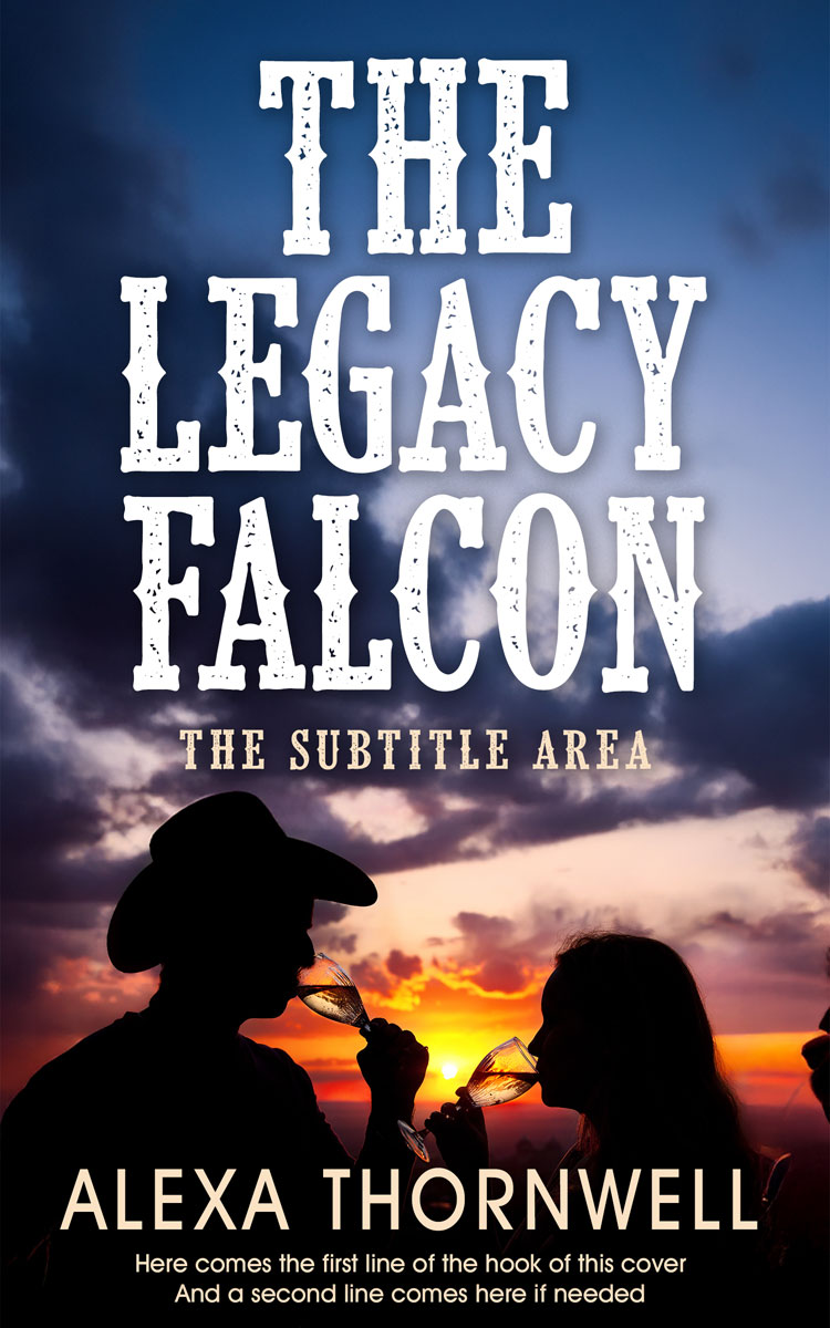 2D view of Custom & Premade Western Book Cover - Eunry #36013 | BookCoverZone*