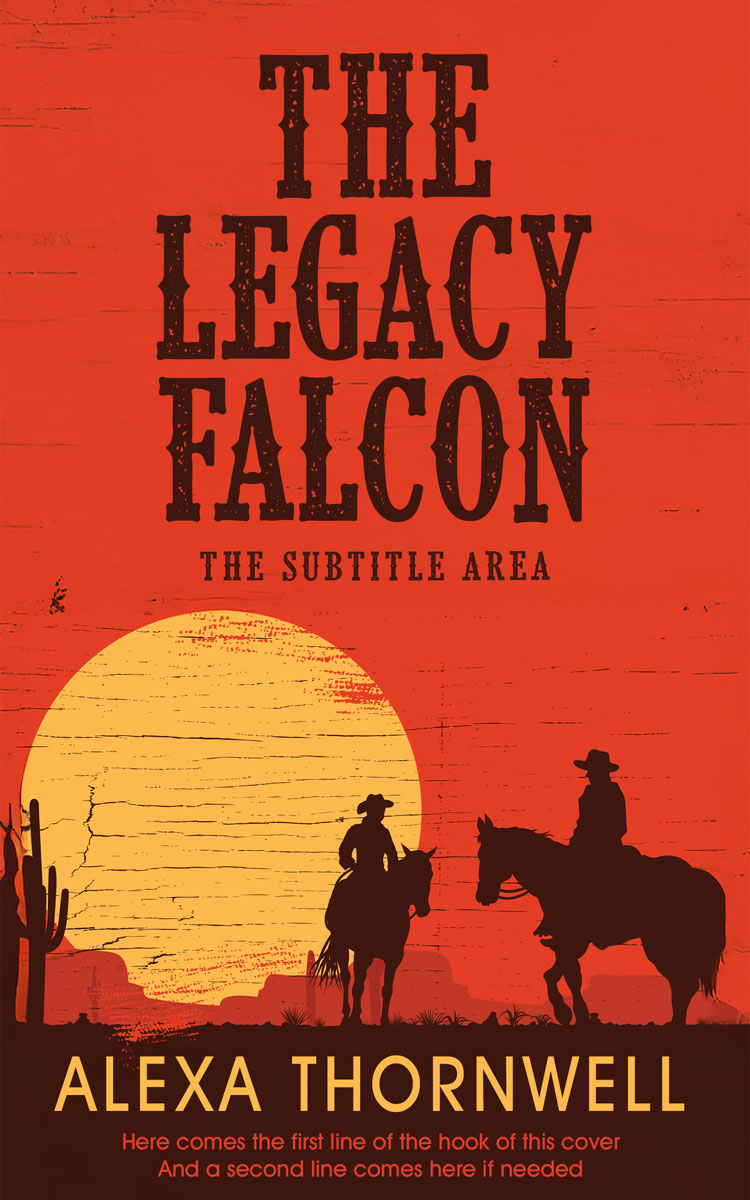 2D view of Custom & Premade Western Book Cover - Paco #36014 | BookCoverZone*