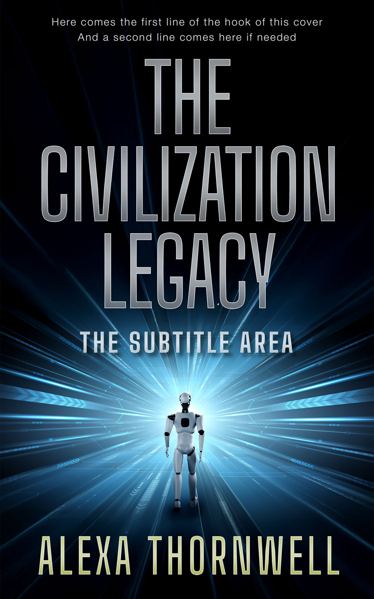 2D view of Custom & Premade Science Fiction Book Cover - Tower Gray #36022 | BookCoverZone*