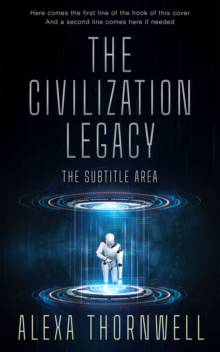 2D view of Custom & Premade Science Fiction Book Cover - Ebony #36023 | BookCoverZone*