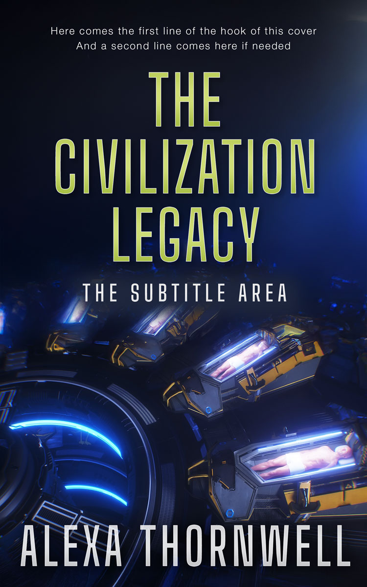 2D view of Custom & Premade Science Fiction Book Cover - Ebony #36029 | BookCoverZone*