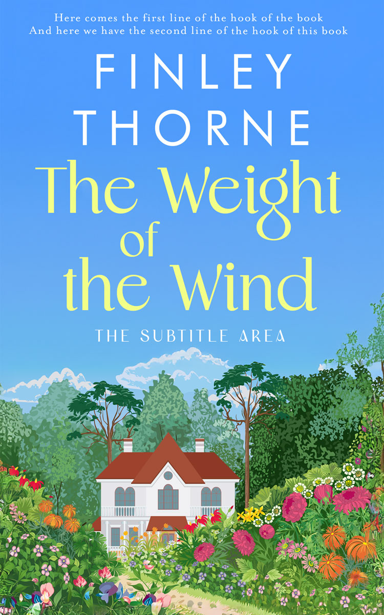 2D view of Custom & Premade Literary Fiction Book Cover - Cornflower Blue #36076 | BookCoverZone*