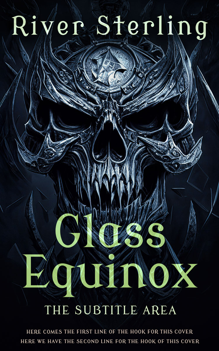 2D view of Custom & Premade Horror Book Cover - Ebony #36129 | BookCoverZone*