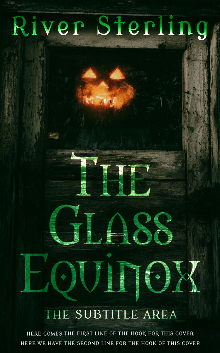 2D view of Premade Horror Book Cover - Racing Green #36132 | BookCoverZone*