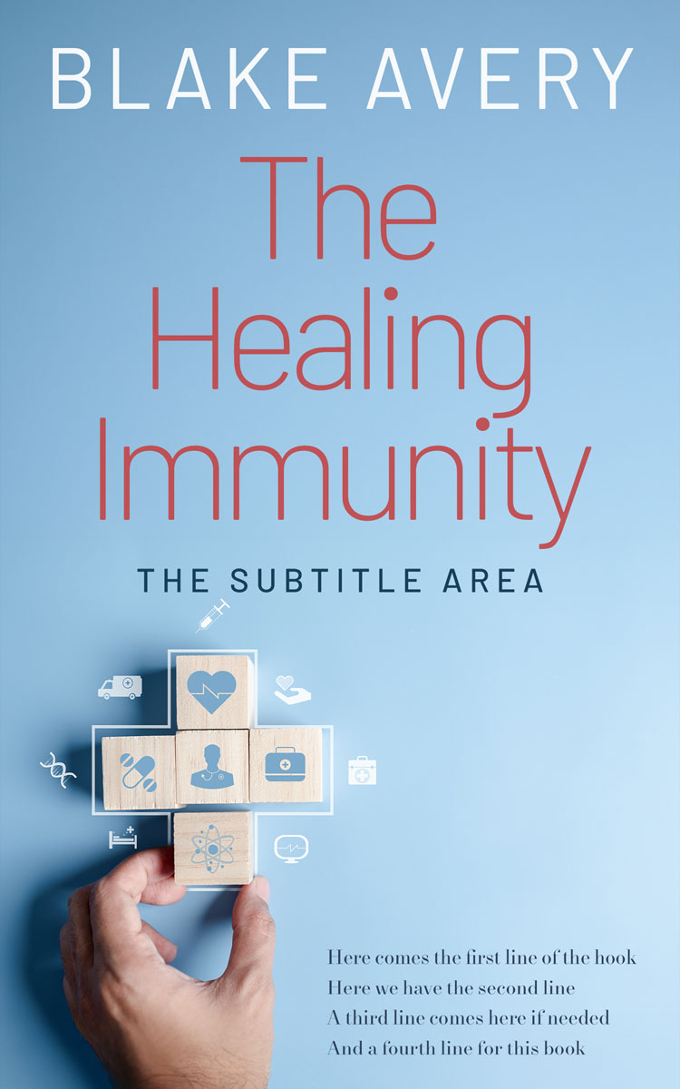 2D view of Premade Medical Book Cover - Regent St Blue #36178 | BookCoverZone*