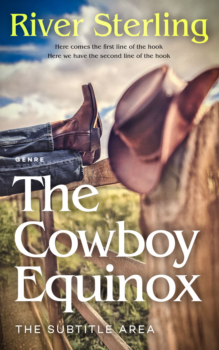 2D view of Premade Western Book Cover - Cement #36200 | BookCoverZone*