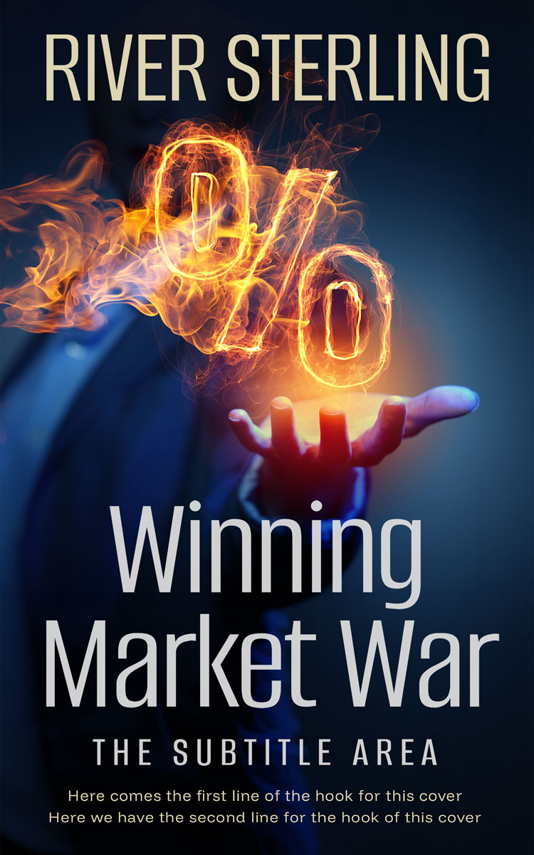 2D view of Premade Business Book Cover - Tan #36272 | BookCoverZone*