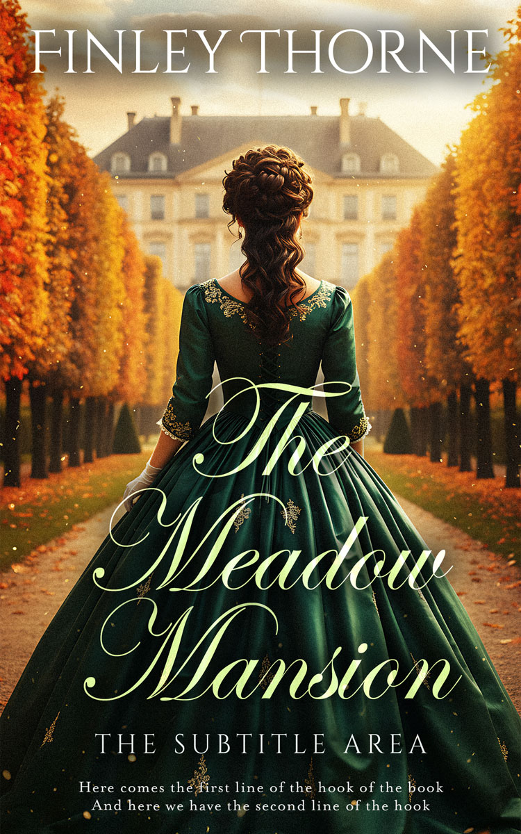 2D view of Premade Historical Book Cover - Harvest Gold #36327 | BookCoverZone*