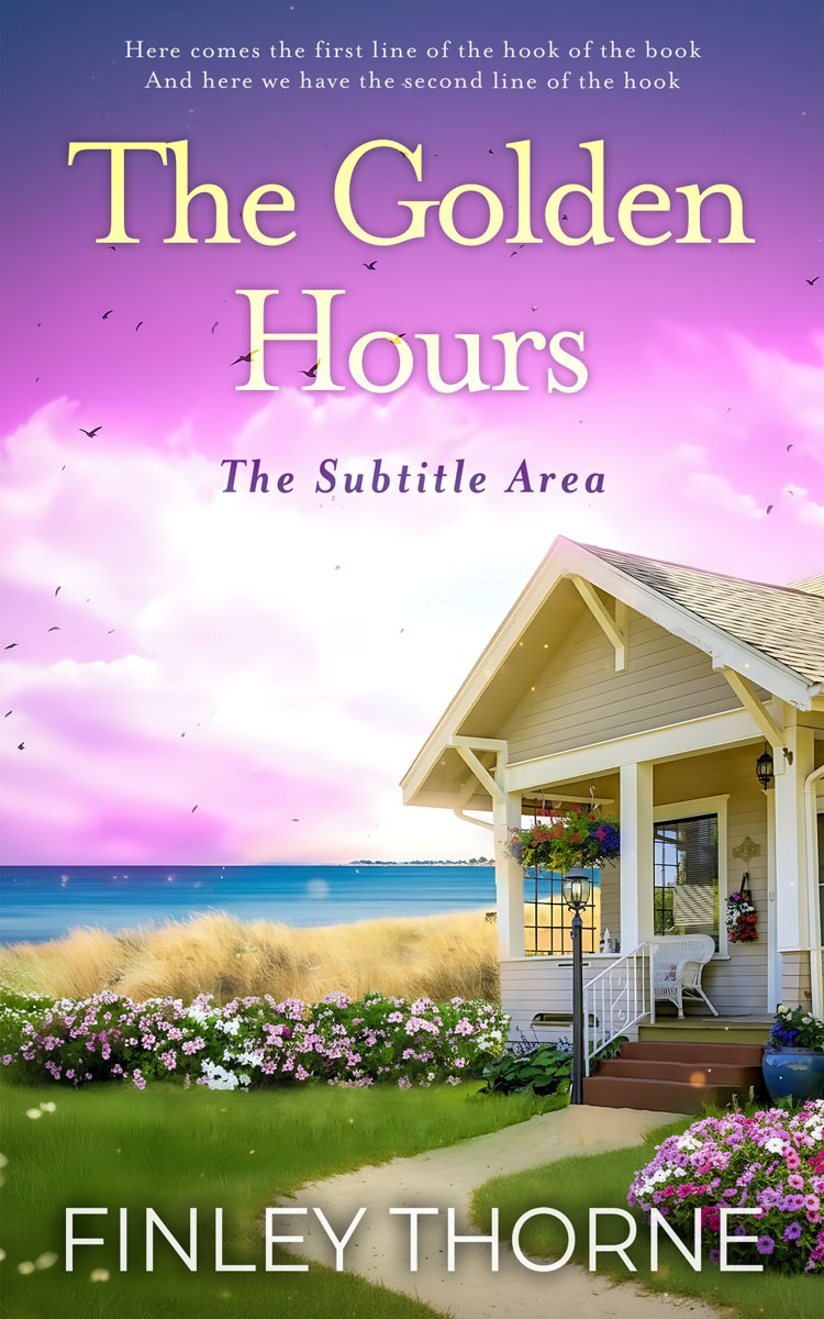 2D view of Premade Romance Book Cover - Pink Flare