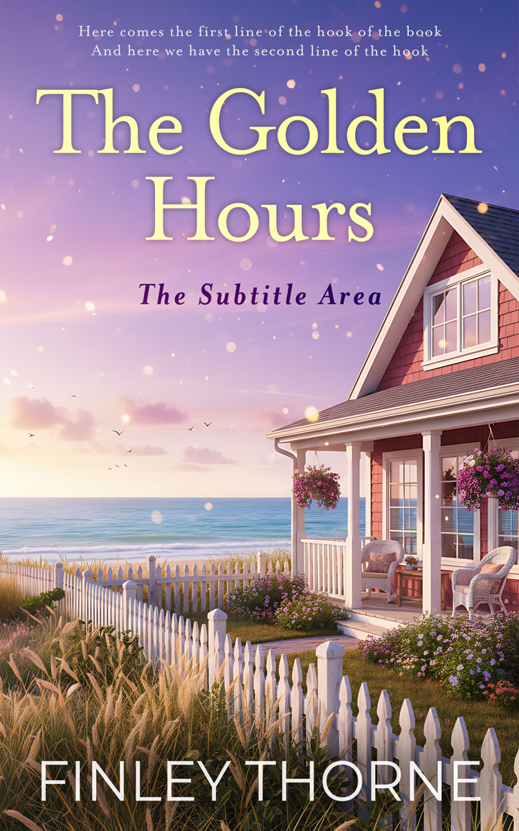 2D view of Premade Romance Book Cover - Amethyst Smoke