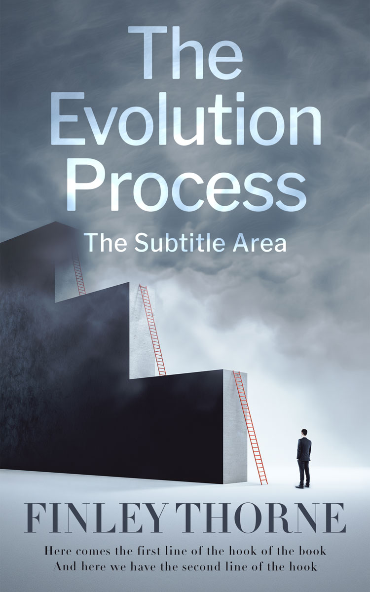 2D view of Premade Nonfiction Book Cover - Slate Gray