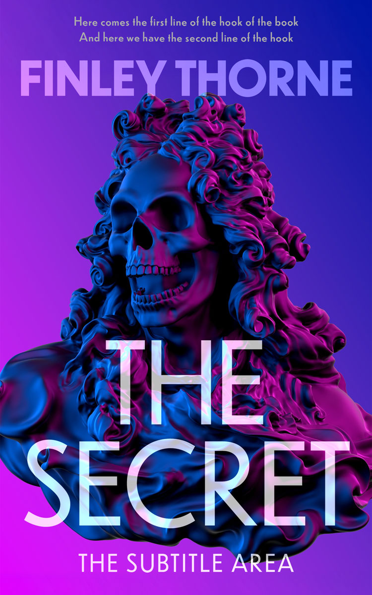 2D view of Premade Horror Book Cover - Purple Heart #36407 | BookCoverZone*
