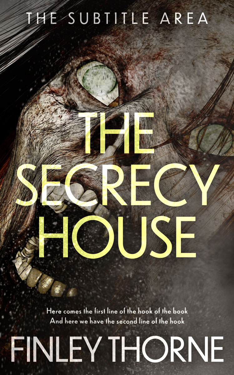 2D view of Premade Horror Book Cover - Taupe #36432 | BookCoverZone*
