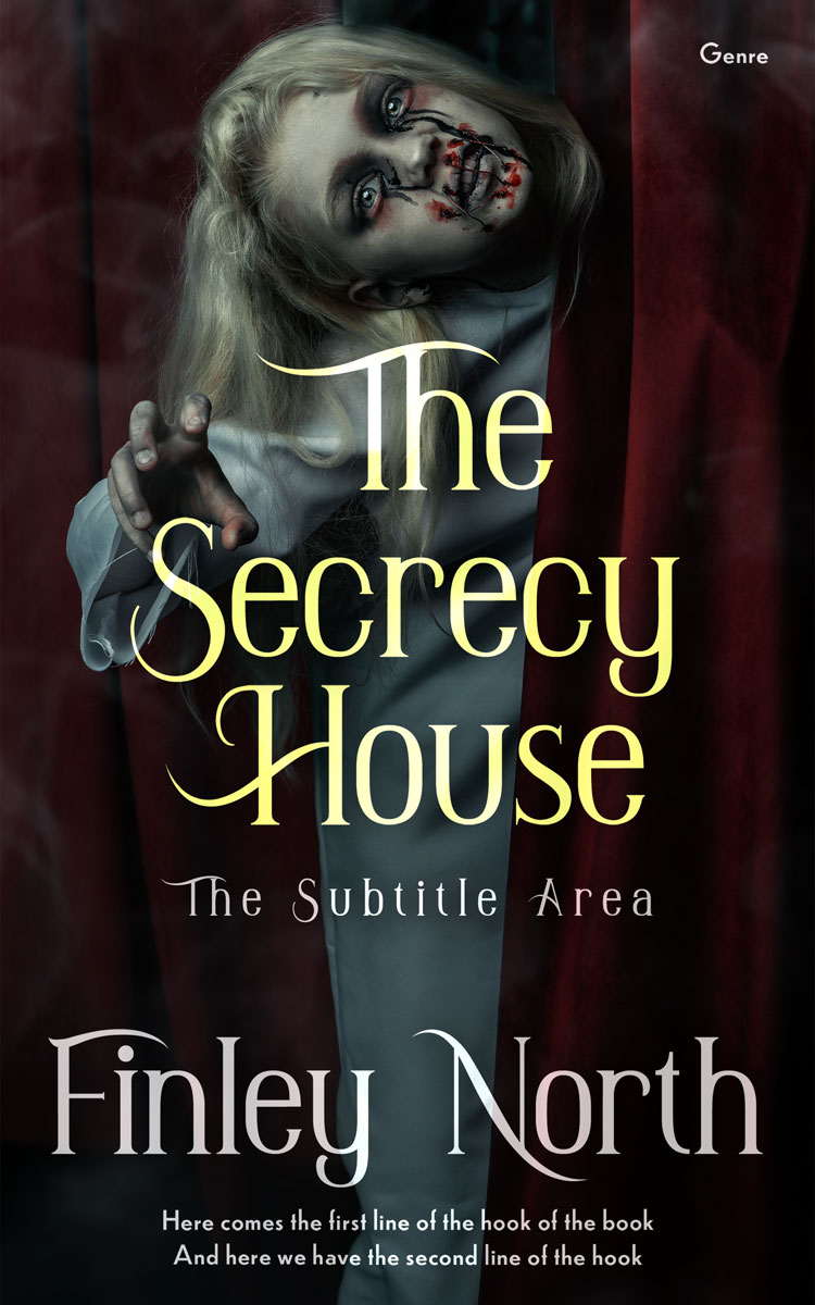 2D view of Premade Horror Book Cover - Cocoa Brown #36438 | BookCoverZone