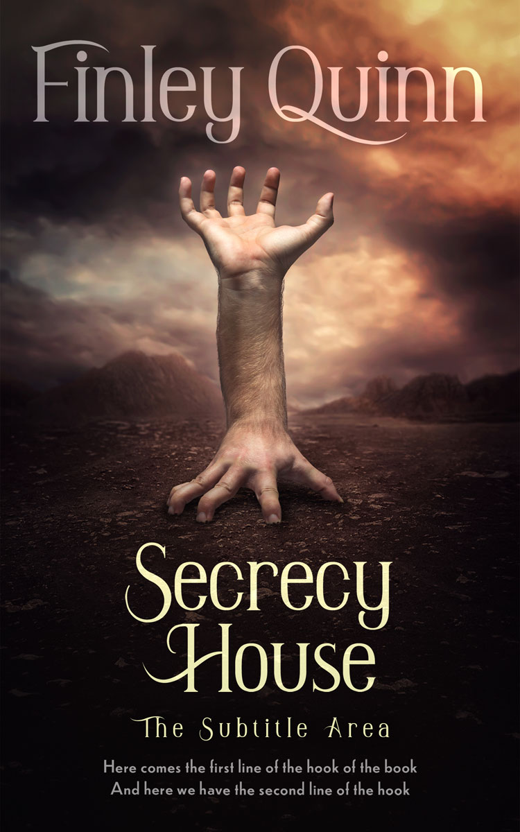 2D view of Premade Horror Book Cover - Antique Brass #36447 | BookCoverZone*