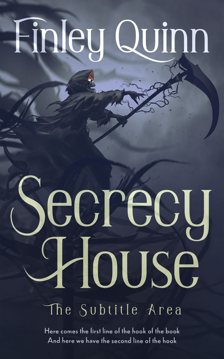 2D view of Premade Horror Book Cover - Ebony Clay #36448 | BookCoverZone*