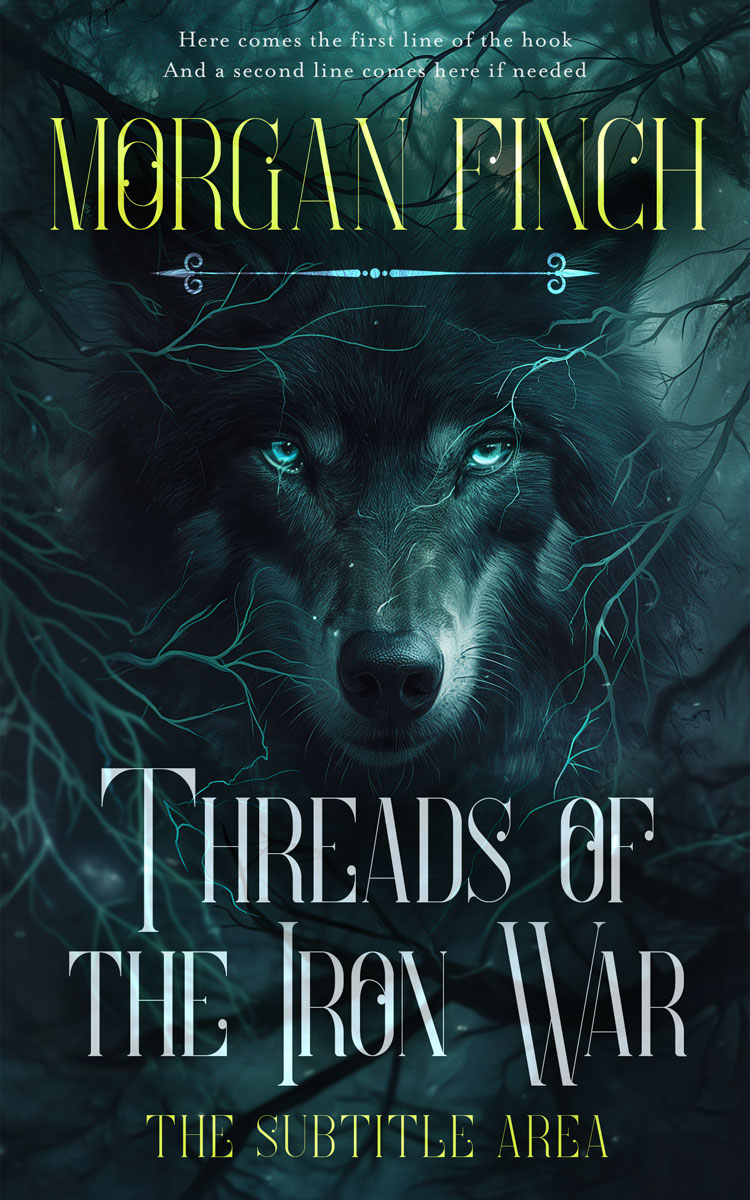 2D view of Premade Paranormal & Urban Book Cover - Timber Green