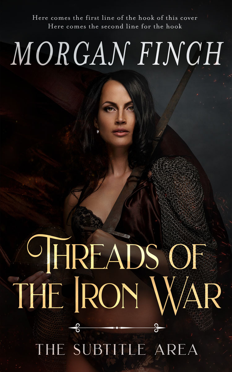 2D view of Premade Fantasy Book Cover - Cocoa Brown