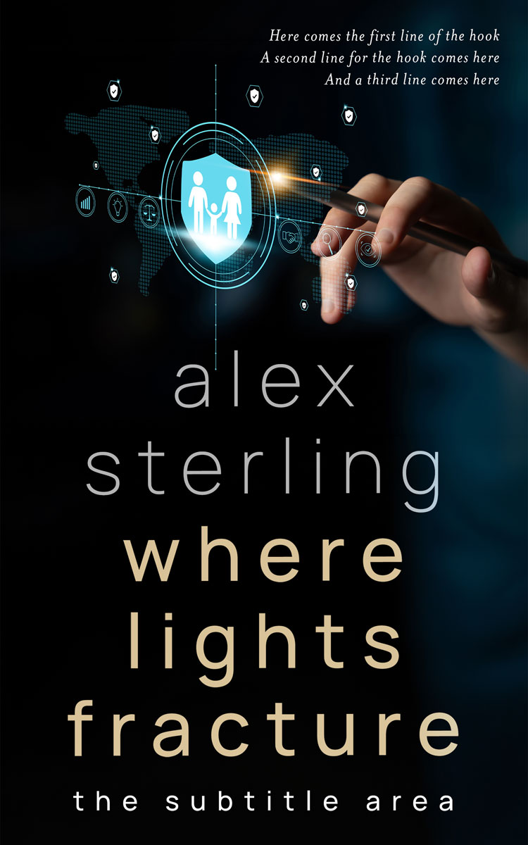 2D view of Premade Business Book Cover - Ebony #36565 | BookCoverZone*