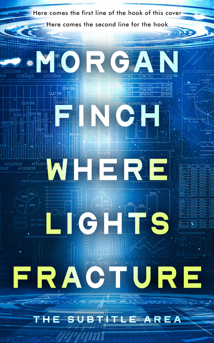 2D view of Premade Science Fiction Book Cover - Chathams Blue